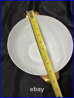 Elegant Covered Vegetable dish by Gold China in the Sweet Pea Pattern. 10.5