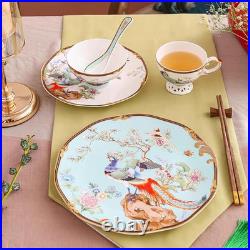 Elegant Gold-Painted Bone China Dinnerware Set for 8 24 Pieces