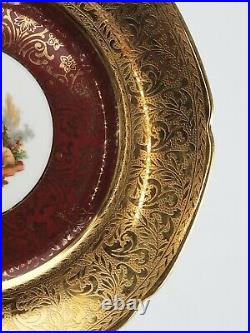 Eleven 22k Gold Royal China France Limoges Dinner Cabinet Plates Vintage