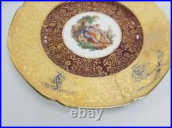 Eleven 22k Gold Royal China France Limoges Dinner Cabinet Plates Vintage