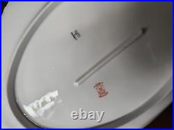 Elite Limoges Porcelain Florals Gold Border Covered Tureen & Under Platter