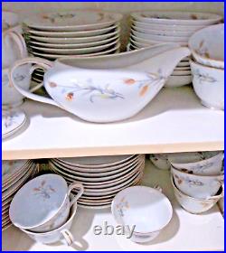 Empress China Gold Wheat Japan Dinnerware for 12, sugar, & cream, platter, bowls