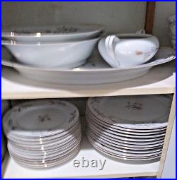 Empress China Gold Wheat Japan Dinnerware for 12, sugar, & cream, platter, bowls