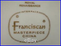 Exquisite FRANCISCAN ROYAL RENAISSANCE Fine China Gold Filigree/Cobalt Blue 5 pc