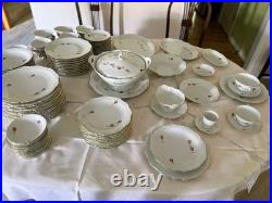 Extensive Vintage Bavaria Fine China Set Pink Floral & Gold Trim (Moving Sale)