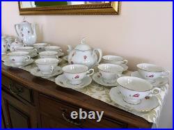 Extensive Vintage Bavaria Fine China Set Pink Floral & Gold Trim (Moving Sale)