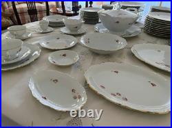 Extensive Vintage Bavaria Fine China Set Pink Floral & Gold Trim (Moving Sale)