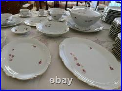 Extensive Vintage Bavaria Fine China Set Pink Floral & Gold Trim (Moving Sale)