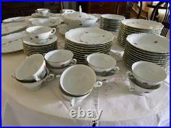 Extensive Vintage Bavaria Fine China Set Pink Floral & Gold Trim (Moving Sale)