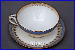 FINE ANTIQUE TEACUP AND SAUCER Doccia GINORI DRESDEN Italy 1890 EGGSHELL CHINA