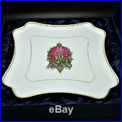 Faberge Imperial Lilly of Valley Egg Platter Limoges Porcelain China 24K Gold