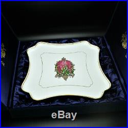 Faberge Imperial Lilly of Valley Egg Platter Limoges Porcelain China 24K Gold