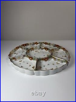 Fine Antique Japanese Satsuma Sweetmeat Set Butterfly Gilt Lacquer Serving Tray