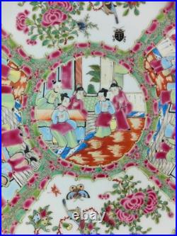 Fine China Qing dynasty Porcelain gilded rose medallion Plate Z