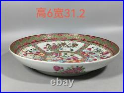 Fine China Qing dynasty Porcelain gilded rose medallion Plate Z
