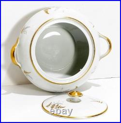 Fine China Service Set for 12 Gold Fern Hutschenreuther Bavaria Ferndale 75 Pcs