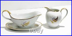 Fine China Service Set for 12 Gold Fern Hutschenreuther Bavaria Ferndale 75 Pcs