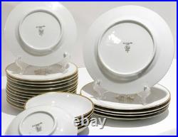 Fine China Service Set for 12 Gold Fern Hutschenreuther Bavaria Ferndale 75 Pcs