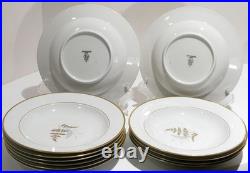 Fine China Service Set for 12 Gold Fern Hutschenreuther Bavaria Ferndale 75 Pcs