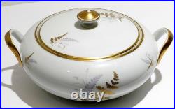 Fine China Service Set for 12 Gold Fern Hutschenreuther Bavaria Ferndale 75 Pcs