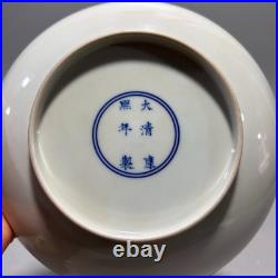 Fine Chinese Antique Art Hand Painting Yellow Glazed Porcelain Butterfly Plate