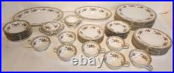 Fine Porcelain Noritake Somerset 5317 China Floral Gold Serves 7 With Extra Bone