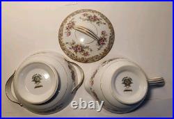 Fine Porcelain Noritake Somerset 5317 China Floral Gold Serves 7 With Extra Bone