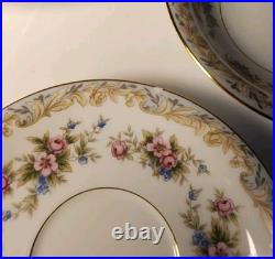 Fine Porcelain Noritake Somerset 5317 China Floral Gold Serves 7 With Extra Bone