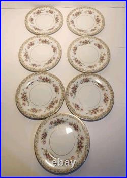 Fine Porcelain Noritake Somerset 5317 China Floral Gold Serves 7 With Extra Bone