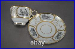 Flight Worcester Poseidon Hera & Hephaistos Neoclassical Tea Cup & Saucer Flight Worcester Poseidon Hera & Hephaistos Neoclassical Tea Cup & Saucer