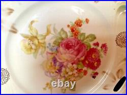 Floral China Plate 9 Gold Accents Antique Germany Home Décor Hand Painted