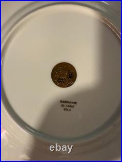 Four Royal China Gold Dinner Plate Warranted 22kt Myth Scene
