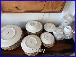 Franconia Krautheim Jewel COMPLETE SET Encrusted Gold Trim Fine China