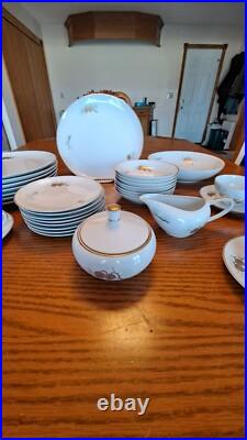 Fukagawa Arita Handpainted 41 Piece Grouping Dinnerware Pine Cone Pattern #904