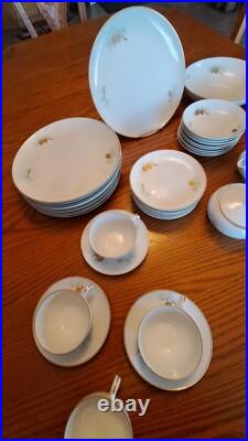 Fukagawa Arita Handpainted 41 Piece Grouping Dinnerware Pine Cone Pattern #904