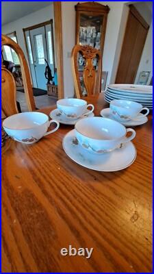 Fukagawa Arita Handpainted 41 Piece Grouping Dinnerware Pine Cone Pattern #904