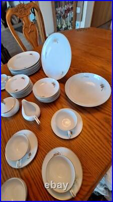 Fukagawa Arita Handpainted 41 Piece Grouping Dinnerware Pine Cone Pattern #904