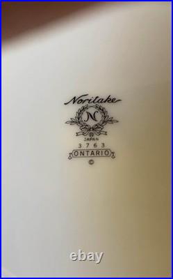 Full Noritake Fine China Set Ontario 3763 14k Gold Trim
