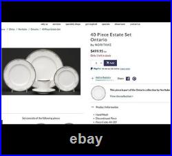 Full Noritake Fine China Set Ontario 3763 14k Gold Trim