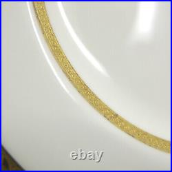 G8338 by MINTON for TIFFANY Gold Encrusted Bone China 10 Bread Plate Set w Flaws