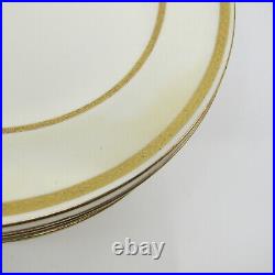 G8338 by MINTON for TIFFANY Gold Encrusted Bone China 12 Luncheon Plate Set