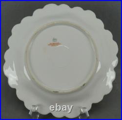 GDA Limoges Pink & White Rose Double Gold Shallow Bowl Circa 1900-1941