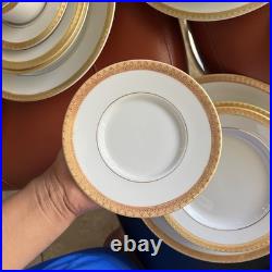Gabbay China 24k Gold Trim Porcelain 4 Place Setting Plus Extra 28 Pieces