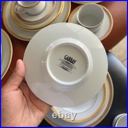 Gabbay China 24k Gold Trim Porcelain 4 Place Setting Plus Extra 28 Pieces
