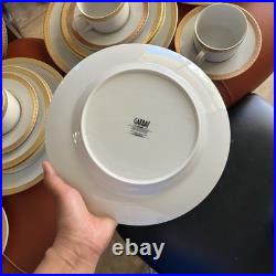 Gabbay China 24k Gold Trim Porcelain 4 Place Setting Plus Extra 28 Pieces