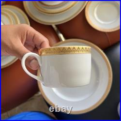 Gabbay China 24k Gold Trim Porcelain 4 Place Setting Plus Extra 28 Pieces