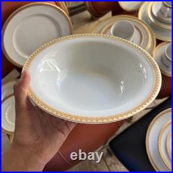 Gabbay China 24k Gold Trim Porcelain 4 Place Setting Plus Extra 28 Pieces