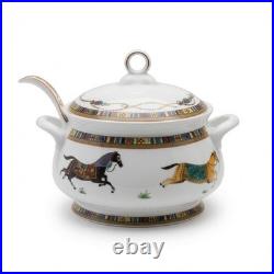 Genius Goodz 58-pc Greek Horse Luxury Bone China Dinnerware Set
