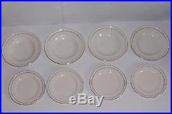 Gibson Housewares China Plates & Bowls White With Gold Trim Set Of 12