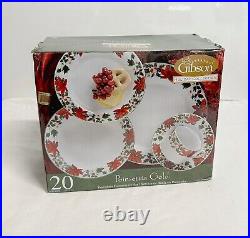 Gibson Poinsettia Gold 20 Piece China Set